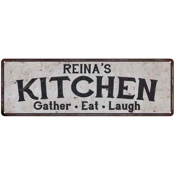 REINA's Kitchen Gift Rustic Chic Decor Gift 6x18 Sign 206180051328