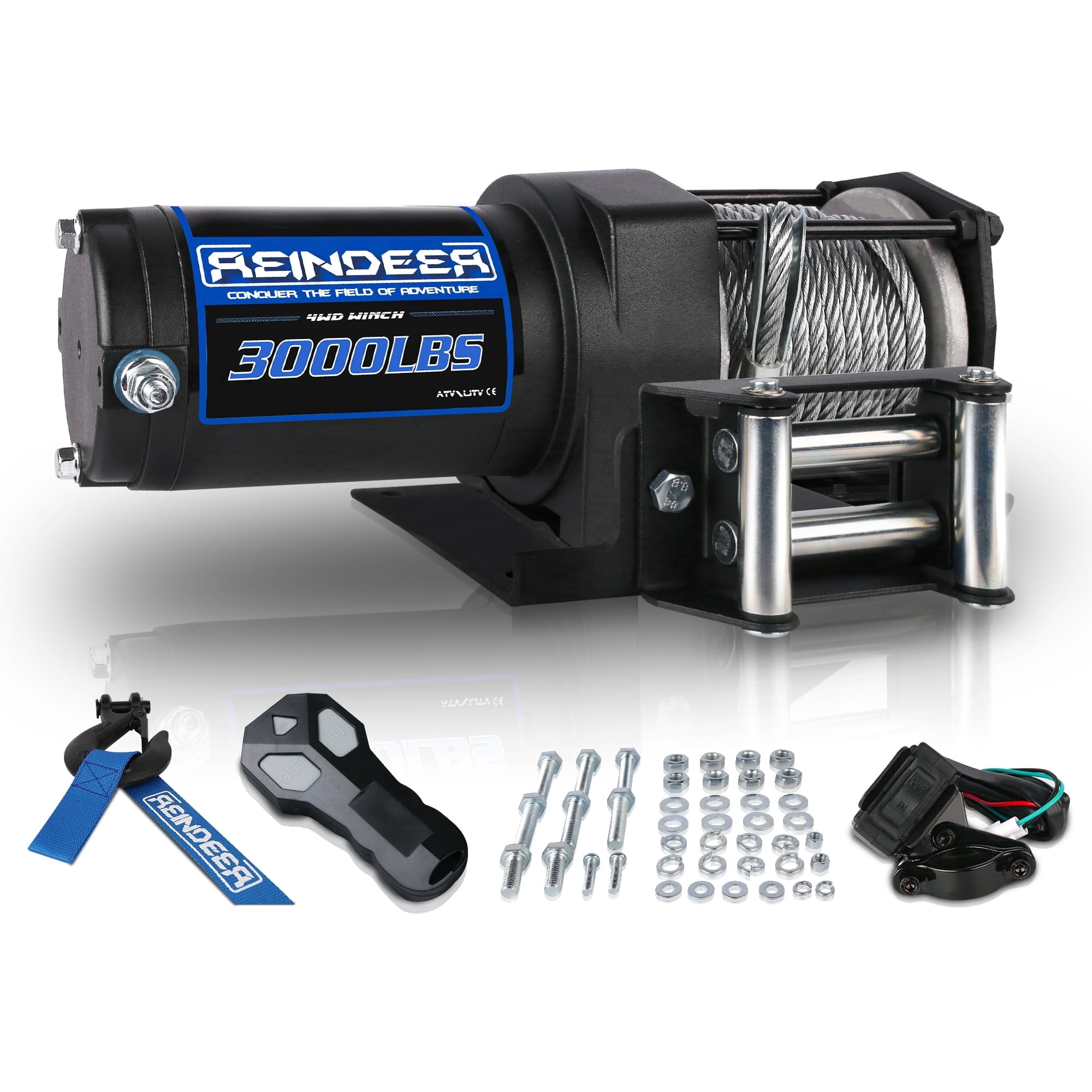 3000LBS Steel Cable Winch
