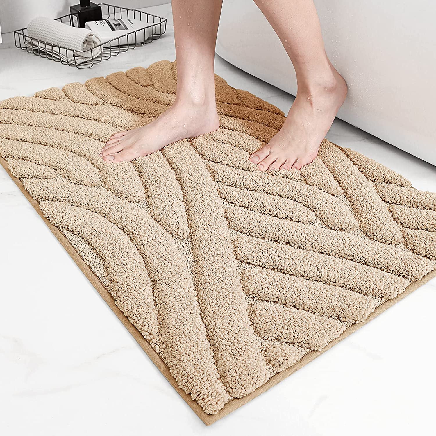 REINDEER FLY Bathroom Rug, Soft Absorbent Bathroom Mat, Non Slip Shag