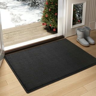 Vaukki Indoor Doormat Entryway Mat, Non Slip Absorbent Mud Trapper Mats,  Low-Profile Inside Floor Mats, Soft Washable Small Mats Door Carpet for