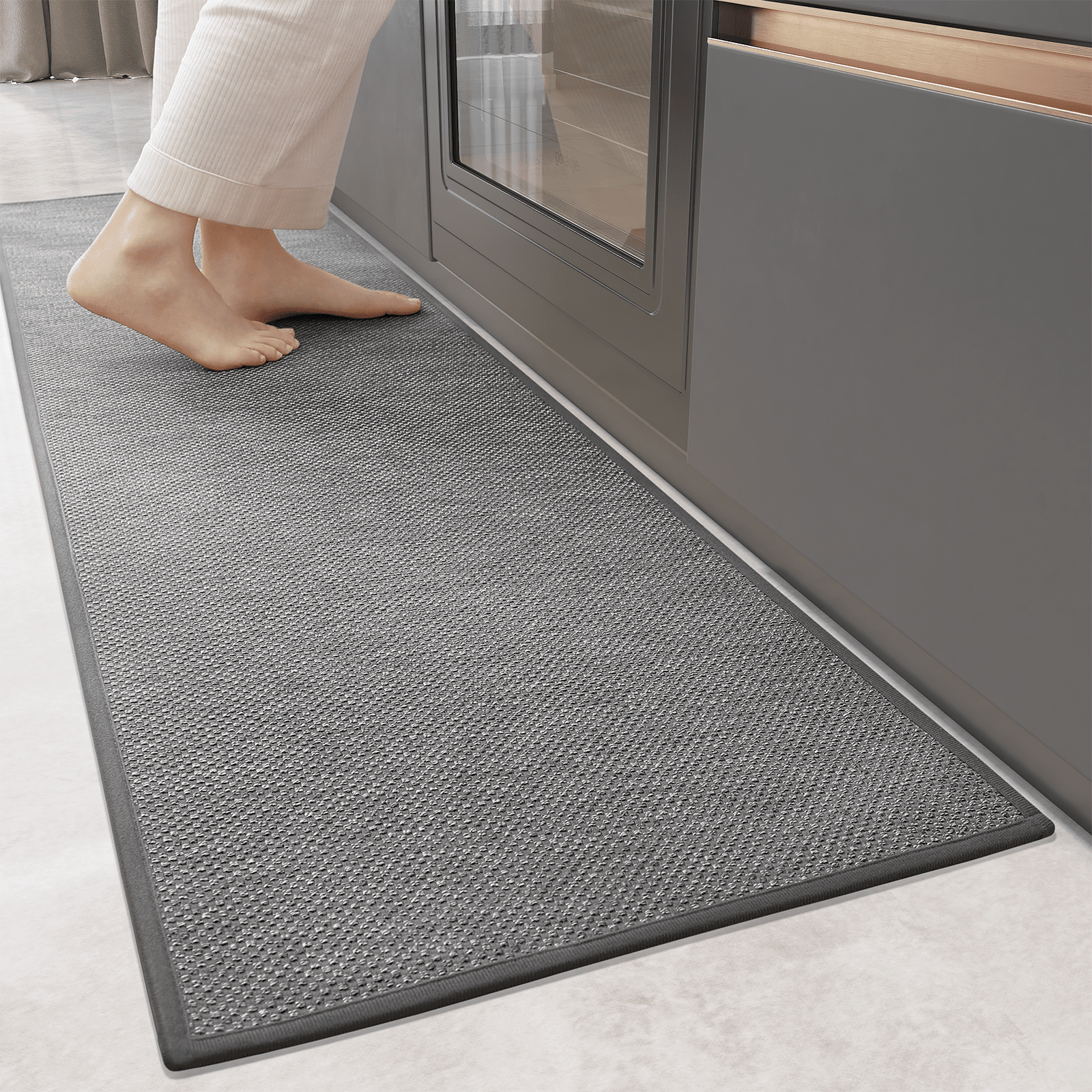  Hargiis Kitchen Mat 2PCS, Rubber Non-Skid Kitchen Rugs  Washable, Absorbent Runner Mat for Floor, Machine Washable Mats for in  Front of Sink, Door, Laundry, Entrance, Home (Flaxen, 47×17+32×17) :  Home 