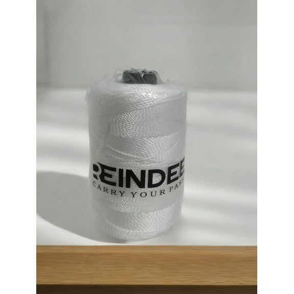 REINDEER Nylon Thread Dhaga White for Cricket Bat Handle Durable Grip For All Cricket Bats Pack of 1.