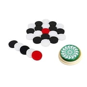Plastic White & Black Extended Acrylic Set of 24 Carrom Board Coins with 1 Acrylic Striker
