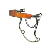 CIRCLE Y Reinsman Mechanical Hackamore Stage C Bit With Flat Leather Nose & 8 Cheeks 951