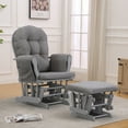 thumbnail image 1 of REJOICE HOME Glider Rocking Chair with Ottoman, Light Gray, 1 of 2