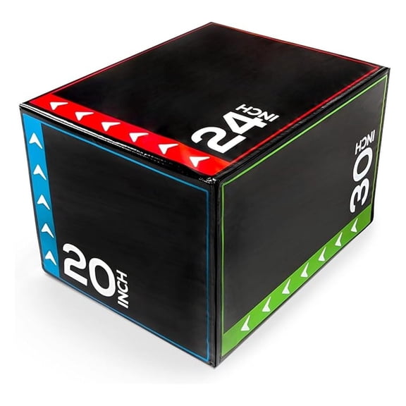REKHH 3-in-1 Foam Plyometric Jump Box for Home Gym with Multiple Height Options – Versatile Plyo with Non-Slip Surface for Strength, HIIT, Step-Ups, and Agility Training