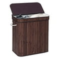 thumbnail image 1 of REKHH 72L Laundry Hamper with Lid Bamboo Laundry Basket with Handle & Removable Liner,15.7"L x 11.8"W x 23.8"H,Bamboo,Coffee, 1 of 3