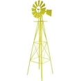 thumbnail image 1 of REKHH 8FT Ornamental Windmill Backyard Garden Decoration Weather Vane, Heavy Duty Metal Wind Mill wIth 4 Legs Design,Yellow, 1 of 7