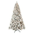 thumbnail image 1 of REKHH 8ft Pre-Lit PVC Flocked Artificial Christmas Tree, Fireproof Automatic Xmas Tree with Lights, for Family Holiday Celebration, 1 of 9