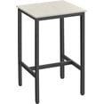 thumbnail image 1 of REKHH Bar Table, Small Kitchen Dining Table, High Top Pub Table, Height Cocktail Table for Living Room Party, Sturdy Metal Frame, 23.6 x 23.6 x 36.2 Inches for Narrow Spaces, Vintage White and Black, 1 of 6