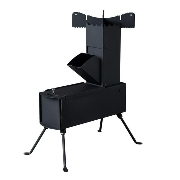 REKHH Camping Rocket Stove for Outdoor Cooking, Portable & Foldable Wood Burning Stove with Fire Pocker Emergency Equipment Stove for Camping, Hunting, Fishing