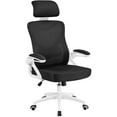 thumbnail image 1 of REKHH  Ergonomic Mesh Office Chair, High Back Desk Chair with with flip-up Armrests, Adjustable Padded Headrest Computer Chair with Lumbar Support for Home Oiffce Game Room,White/Black, 1 of 7