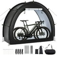 thumbnail image 1 of REKHH Outdoor Spacious Bike Storage Tent with Ventilated Window, Waterproof Fan-Shaped Bike Tent with High Strength Fiberglass & Dual Zippers, Fit for Bicycle,1-2 Bikes Front+Back 2 Doors, 1 of 8