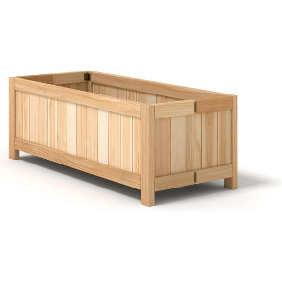 REKHH Raised Garden Bed Folding Flower Planter Vegetable Folding Planting Box for Patio Lawn Garden Backyard Elevated Outdoor Wood Planter Boxes, 27.5" Lx12 Wx10 H