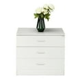 thumbnail image 1 of REKHH White 3 Drawer Dresser for Bedroom, Small Nightstand Modern Storage Chest of Drawer Wooden Side Table End Table for Bedroom, Living Room, Reception Room, 1 of 6