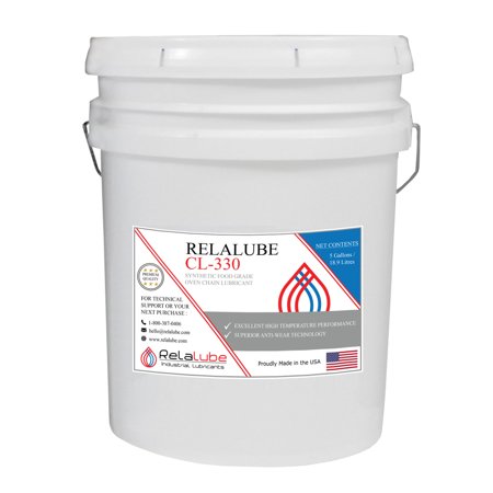 RELALUBE CL-330 Synthetic Food Grade Oven Chain Lubricant, ISOVG320 - 5 Gallon Pail