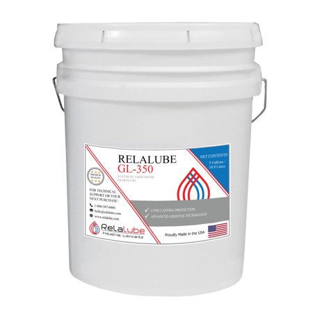 RELALUBE GL-350 Synthetic Food Grade Gear Fluid, ISOVG320 - 5 Gallon Pail
