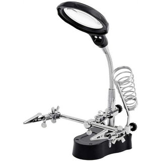 Magnifying Glass With Light And Stand, Hands Free Handheld 6X 25X  Adjustable Folding Magnifier With Led Lighted