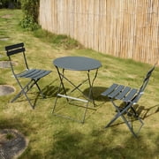 RELAX FIELD 3-Piece Outdoor Bistro Set, Folding Patio Furniture Set, Outdoor Table and Chairs Set for Patio, Garden, Balcony