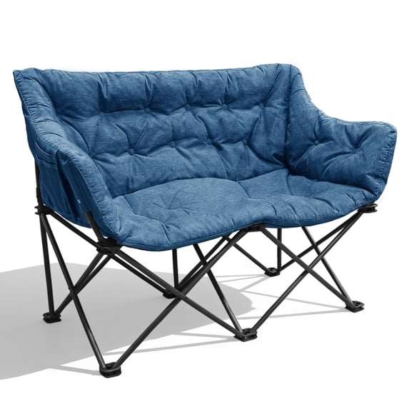 RELAX FIELD Double Camping Chair Heavy Duty Oversized Padded Loveseat for Adults 2 Person Outdoor Portable Camping Chairs