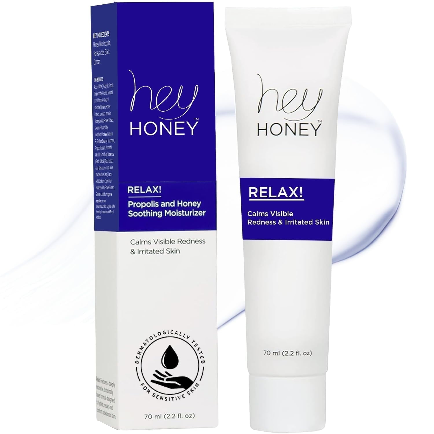 Hey Honey Skincare RELAX! - Propolis & Honey Soothing Moisturizer 70 ml | 2.2oz.