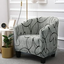 RELAX Tub Chair Covers for Armchairs, Tub Sofa Slipcover Polyester Fiber Club Chair Slipcover Stretch Armchair Slipcover Removable Washable Sofa Couch Cover for Dining Living Room Office Reception