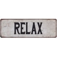 thumbnail image 1 of RELAX Vintage Look Rustic 6x18 Metal Sign Chic Retro 106180035005, 1 of 1