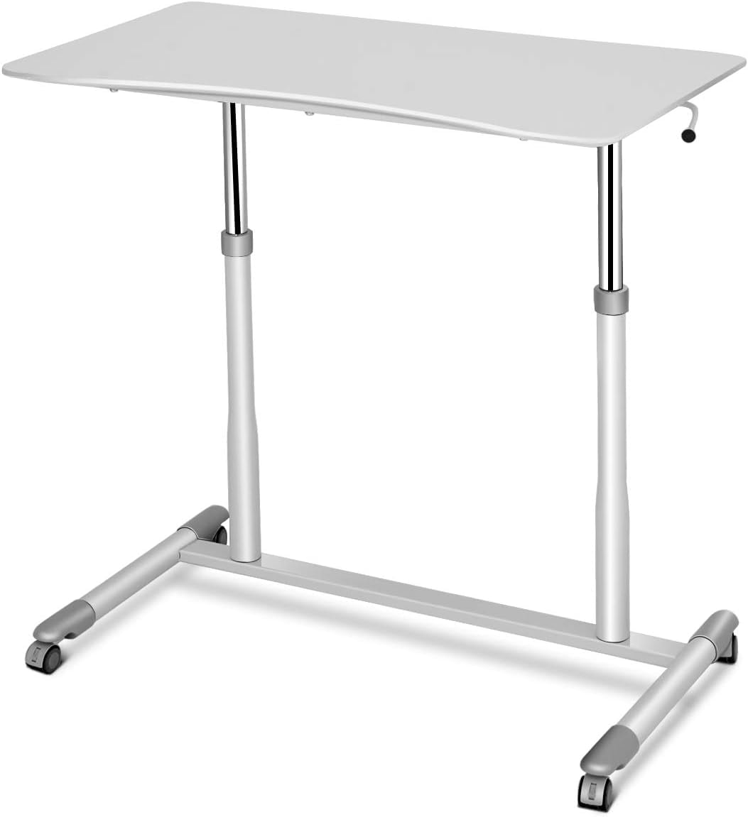 RELAX4LIFE Standing Desk Height Adjustable with Wheels and Stable Steel ...