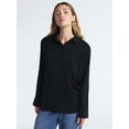 thumbnail image 1 of Scoop Women’s and Women’s Plus Relaxed Fit Button Front Shirt, Sizes XS-4X, 1 of 6