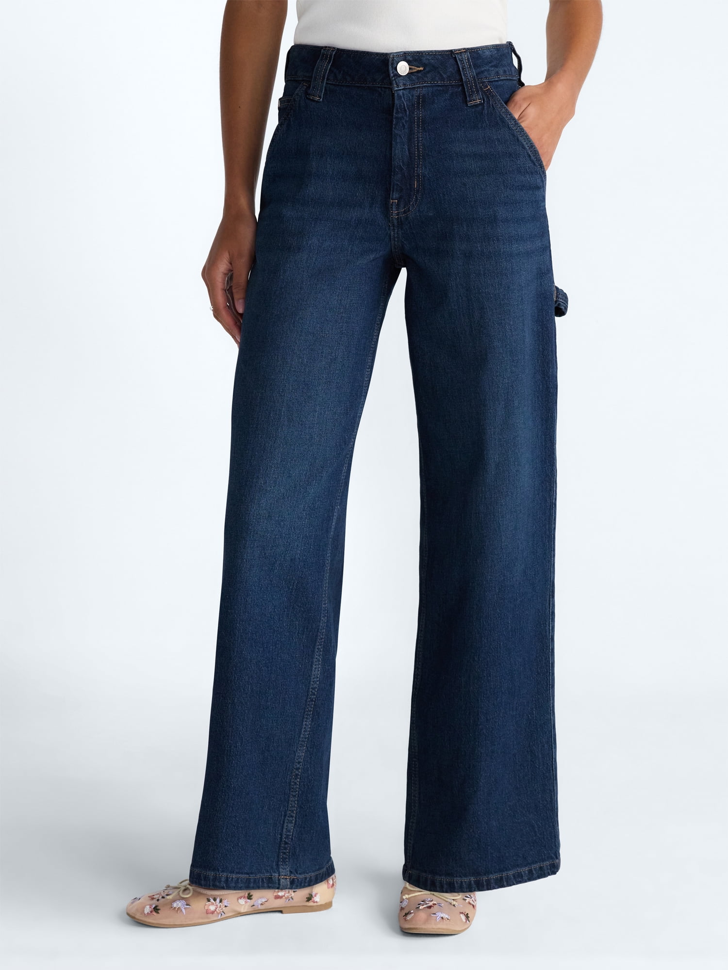 Scoop Women’s and Women’s Plus Relaxed Fit Jeans, 30'' Inseam, Sizes 0-26W