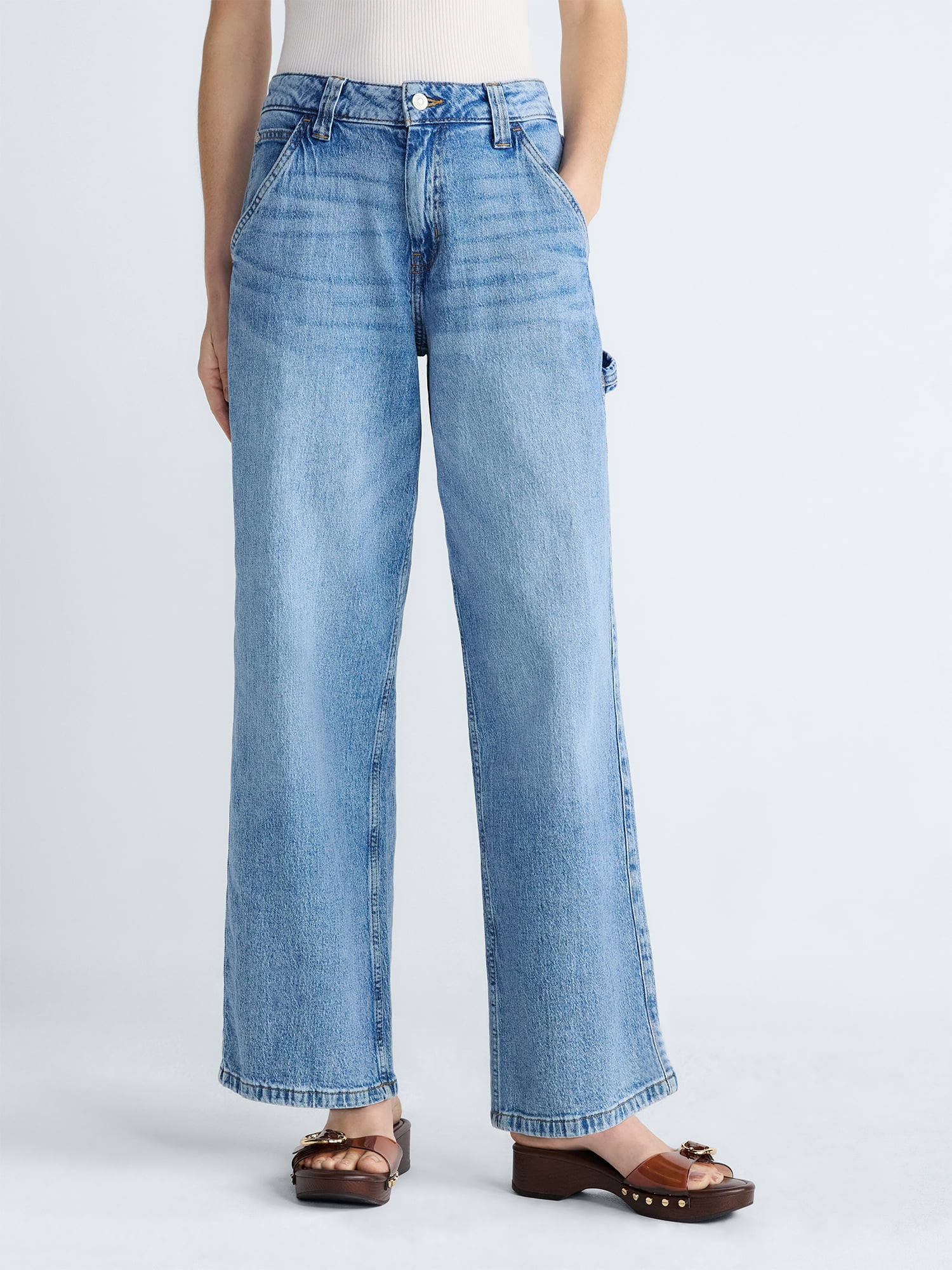 Scoop Women’s and Women’s Plus Relaxed Fit Jeans, 30'' Inseam, Sizes 0-26W