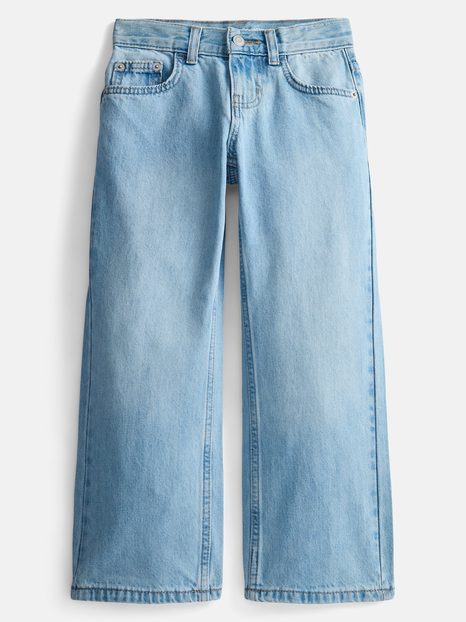 Wonder Nation Boys Relaxed Straight Leg Denim Jeans, Sizes 4-16, 6-10 Slim & Husky