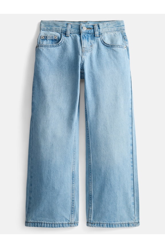Boys Relaxed Straight Leg Denim Jeans, Sizes 4-16, 6-10 Slim & Husky