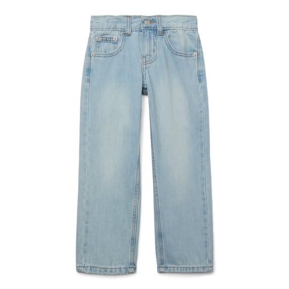 Wonder Nation Relaxed Straight Denim - Single Pack, Sizes 4-16, 6-10 Slim & Husky