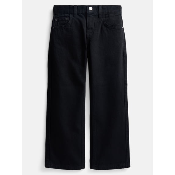 Wonder Nation Boys Relaxed Straight Leg Denim Jeans, Sizes 4-16, 6-10 Slim & Husky