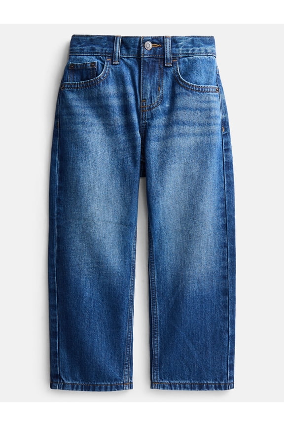 Boys Relaxed Straight Leg Denim Jeans, Sizes 4-16, 6-10 Slim & Husky