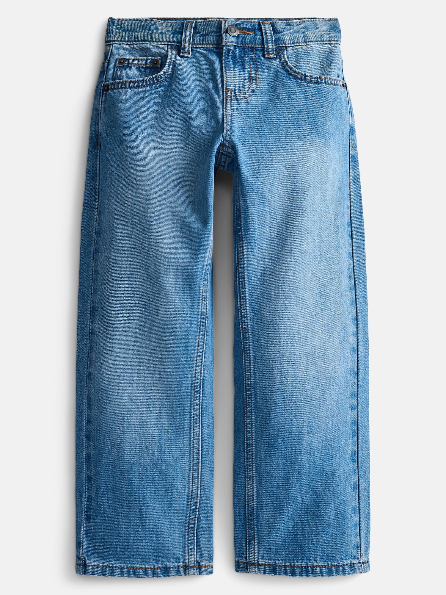 Wonder Nation Boys Relaxed Straight Leg Denim Jeans, Sizes 4-16, 6-10 Slim & Husky
