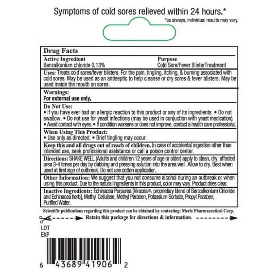 RELEEV 1 Day Cold Sore Treatment 6 mL (pack of 1)
