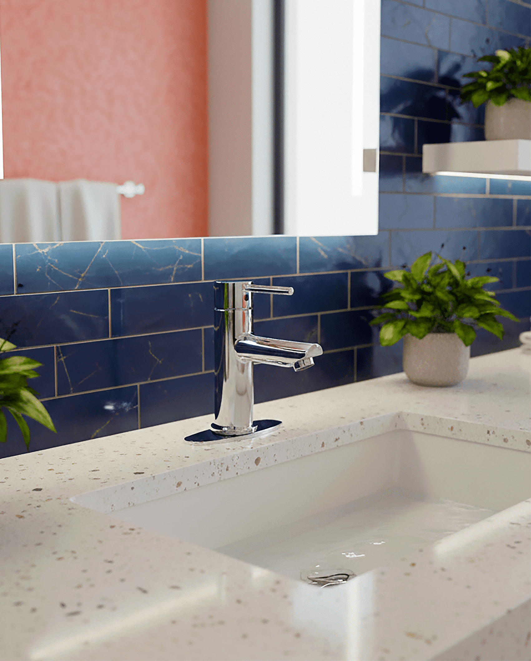 ReliaFLO L23832-01 Metals Chrome Low Arc Bathroom Sink Faucets Faucet