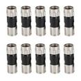 thumbnail image 1 of RELIAGINT 10 Pack RG6 Compression Connectors, 75 Ohm F Connector, Weatherproof Coax Connector, Compatible for RG6 Dual, Tri, Quad Shield Coaxial Cables, 1 of 7