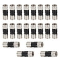 thumbnail image 1 of RELIAGINT 20 pack RG6 Coax Compression Connectors, 75 Ohm F Connector, Weatherproof, Compatible for RG6 Dual, Tri, Quad Shield Coaxial Cables, 1 of 7