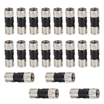 RELIAGINT 20 pack RG6 Coax Compression Connectors, 75 Ohm F Connector, Weatherproof, Compatible for RG6 Dual, Tri, Quad Shield Coaxial Cables