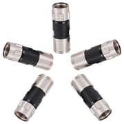 RELIAGINT 5 Pack 75 Ohm RG6 F Compression Connectors, Weatherproof Coax Connector, Compatible for RG6 Dual, Tri, Quad Shield Coaxial Cables