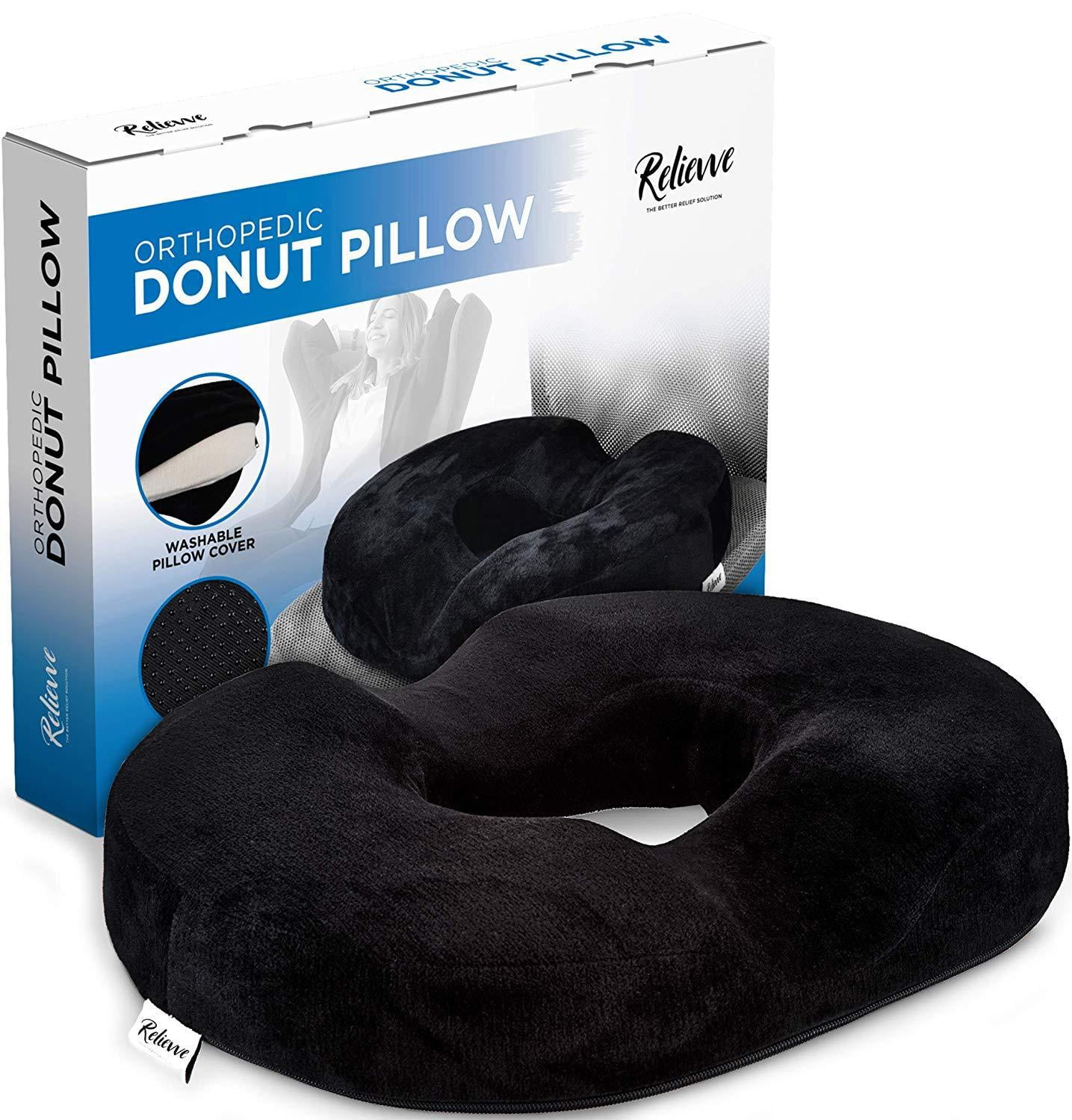https://i5.walmartimages.com/seo/RELIEVVE-Donut-Pillow-Pain-Relief-Cushion-Tailbone-Hemmoroid-Treatment-Prostate-Bed-Sores-Pregnancy-Post-Natal-More-Ultra-Comfort-Memory-Foam_fbc0cce4-a5e1-4837-896f-ac31171c2df1_1.f9bfe4d16d000a9726d1a34eee2e74ed.jpeg