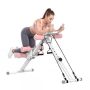 RELIFE REBUILD YOUR LIFE Adjustable Foldable Ab Trainer Machine with LCD Monitor, Full Body Workout Ab Crunch Machine, Home Gym Core Trainer with Resistance Bands, Supports 440lbs