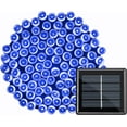 thumbnail image 1 of RELIGHTABLE Blue Solar Outdoor String Christmas Lights 64Ft 200 LED Patio Lighting for Yard Gazebo Party Wedding Tents Porch Xmas Garden Backyard Tree Decorations Balcony Decor Lights 200BX1, 1 of 6