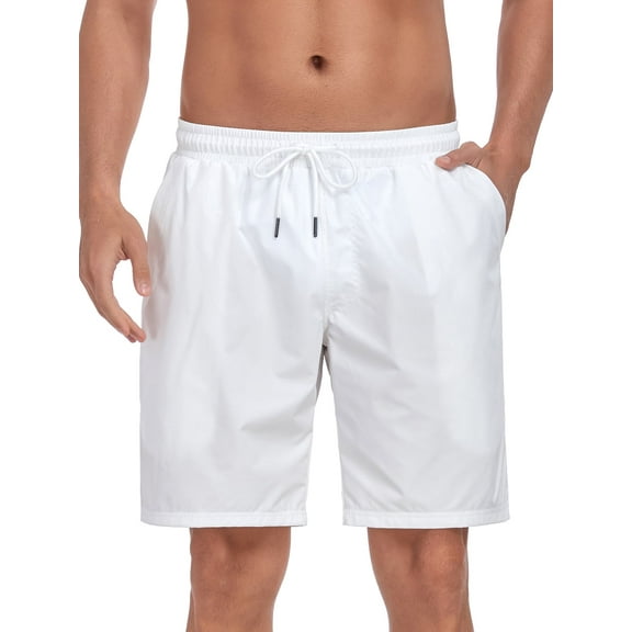 RELLECIGA Men’s Swim Trunks Causal Beach Shorts with Pockets Size XL