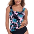 thumbnail image 1 of RELLECIGA Women's Bandeau Ruched Tankini Top Swimsuits Modest Bathing Suits, 1 of 9