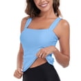 thumbnail image 1 of RELLECIGA Women's Bandeau Ruched Tankini Top Swimsuits Modest Bathing Suits, 1 of 9
