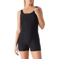 thumbnail image 1 of RELLECIGA Women's Color Block One Piece Swimsuits for Women with Shorts Boyleg Slimming Tummy Control One Piece Bathing Suit Padded Athletic Training Swimwear, 1 of 6